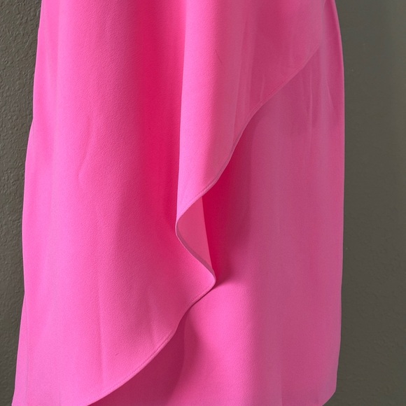 Lauren Ralph Lauren Crepe Overlay Shift Dress in Pink Sz 8 - Picture 3 of 9